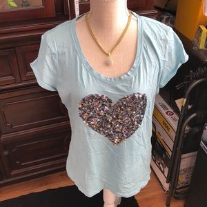 New York and Co Summer comfy bling heart!